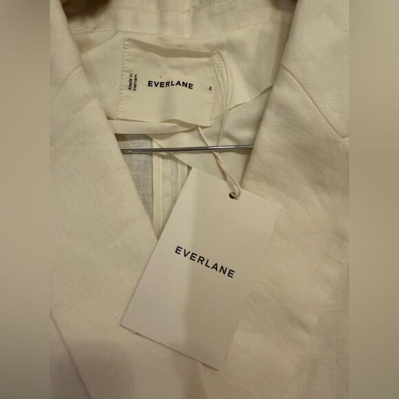 NWT Everlane linen double breasted blazer in cream size 4 - Picture 6 of 8